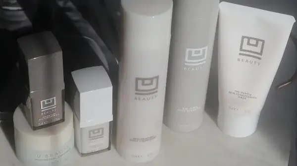 U Beauty products lined up 
