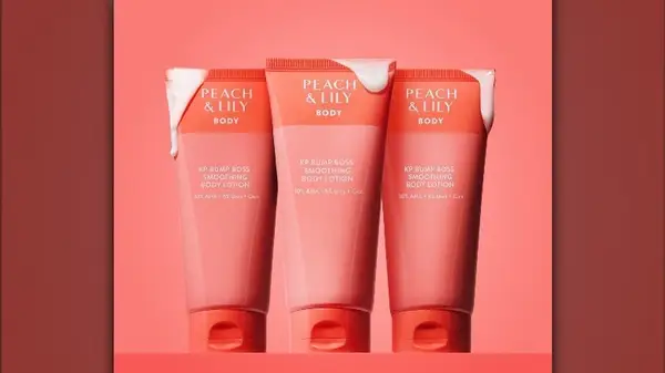 Peach & Lily body lotion bottles