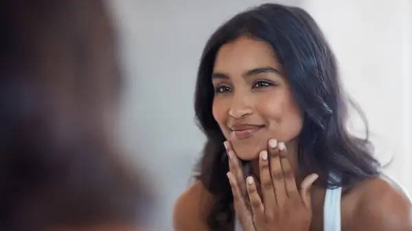 Woman admiring herself