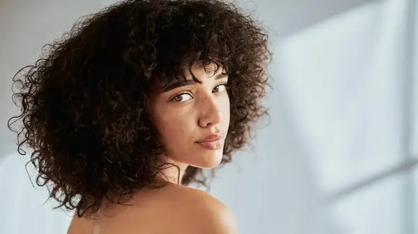 Woman with natural makeup