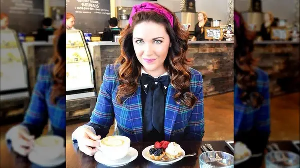 Woman in a silk headband