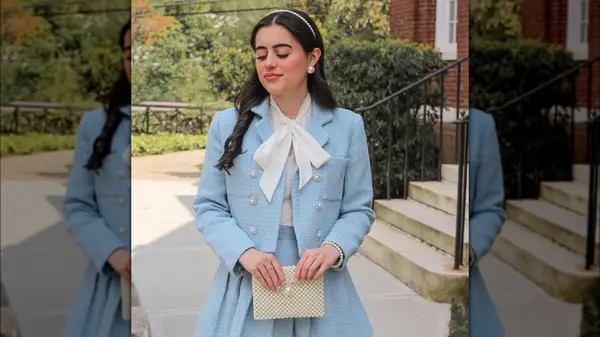 Woman in a pearl headband
