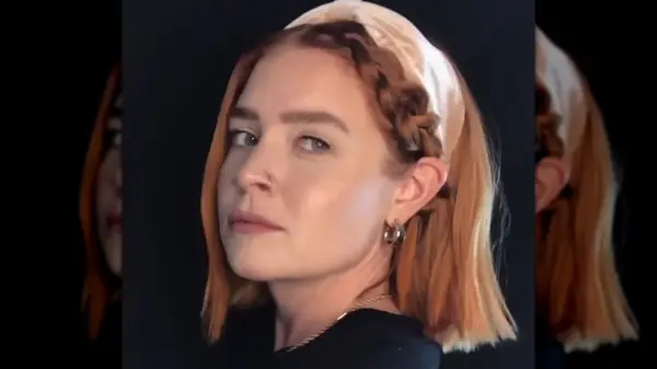 Woman with a braid and a headband