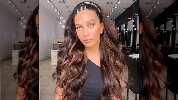 Woman with braids and a headband