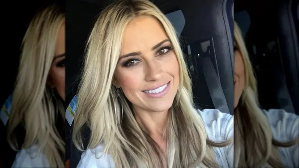 Christina Haack taking a selfie in her car