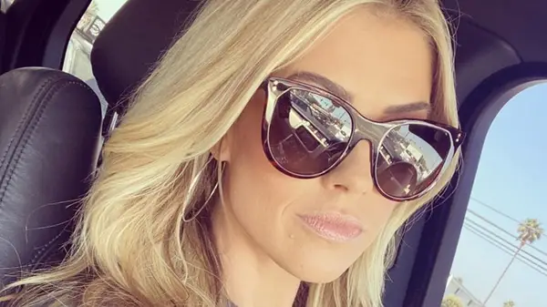 Christina Haack taking a selfie in her car