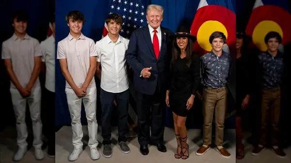 Lauren Boebert and family on Instagram with Donald Trump