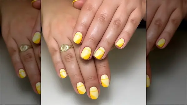 Yellow manicure