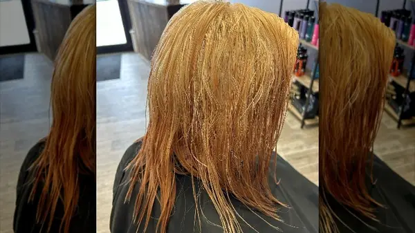 Orange hair from bleach