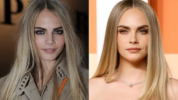 Split image of Cara Delevingne in the 2010s and the 2020s