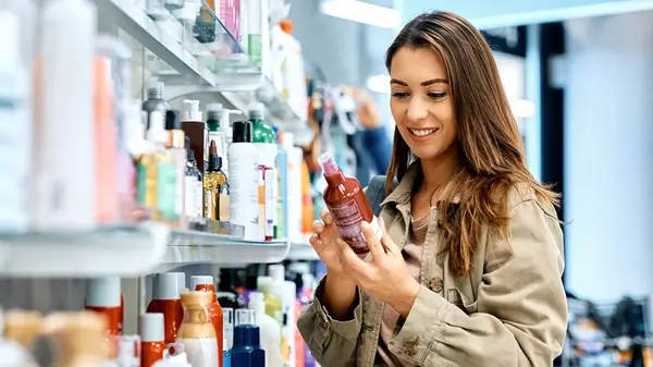 Person looking at products in a store