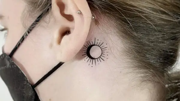 Sun and moon tattoo