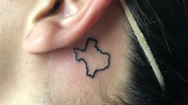 Texas outline tattoo