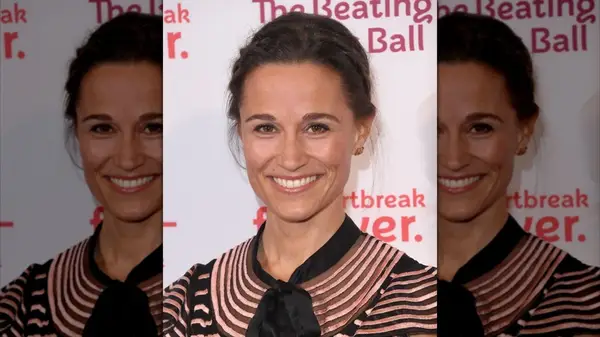 Pippa Middleton at an event with her hair up in 2019