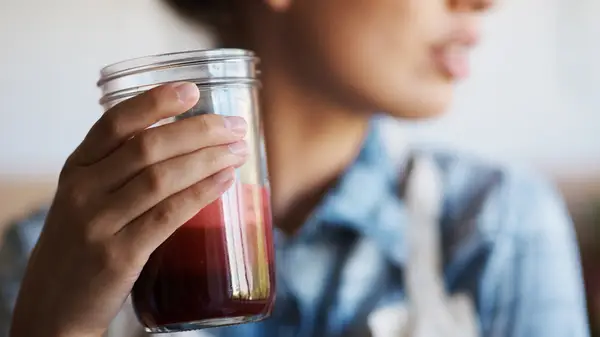 Woman with natural nails 