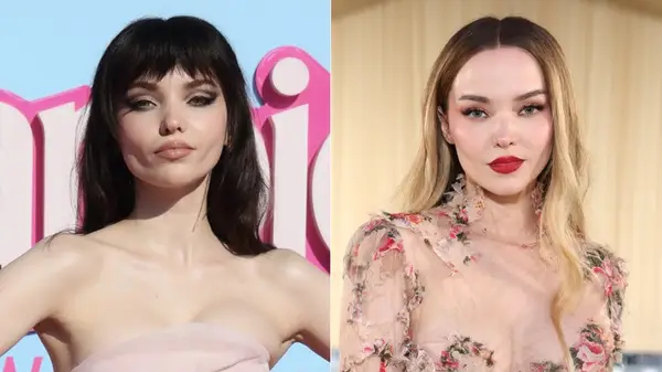 Dove Cameron with light and dark hair