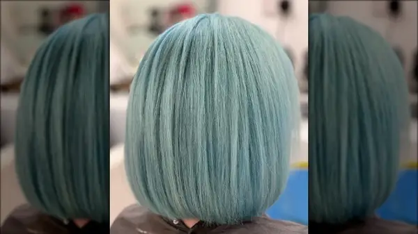 Bob with light powder blue color