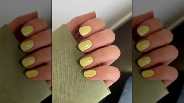 lemon yellow manicure