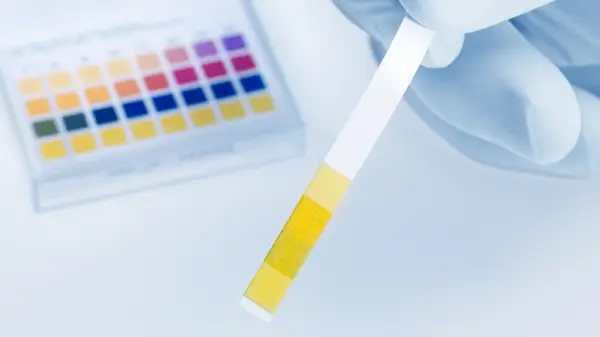 A scientist checking for pH levels