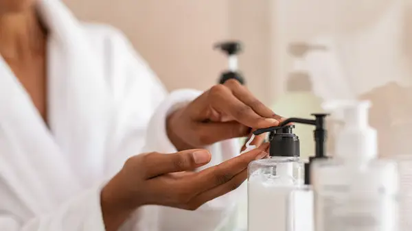 woman pumping lotion 