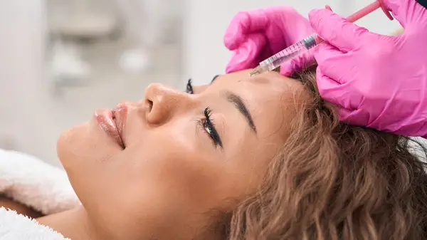 Woman getting botox