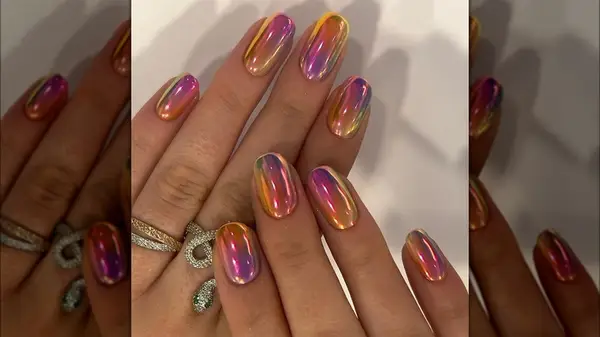 Ombre chrome nails