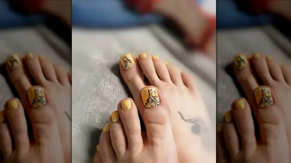 butter yellow pedicure idea
