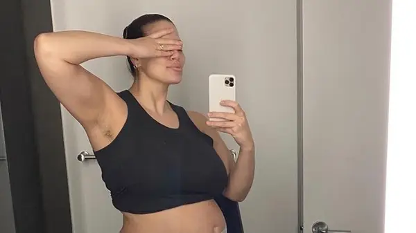 Ashley Graham showing armpit hair