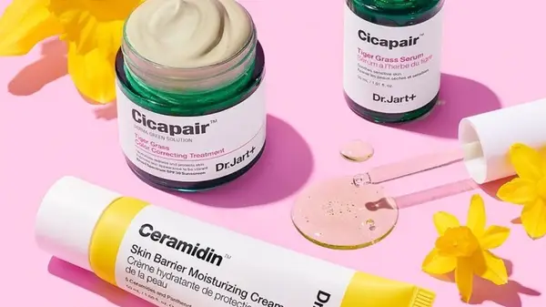 Dr. Jart+ skincare and daffodils