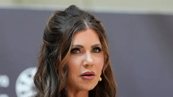 Kristi Noem in May 2025 with her hair half up
