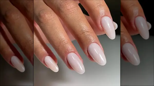 Icy glazed donut nails