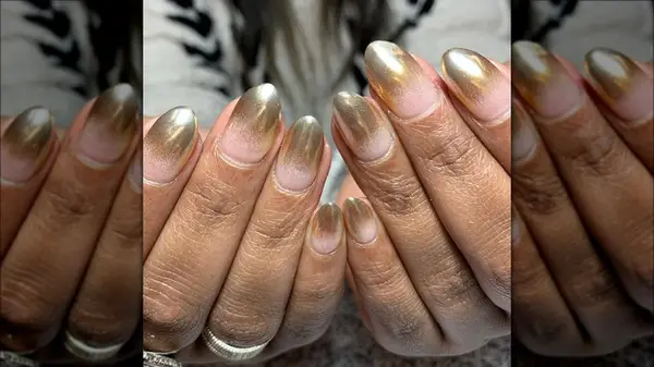 Ombre chrome nails