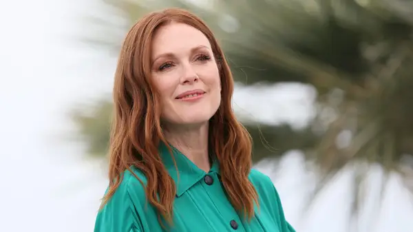 Julianne Moore wearing green