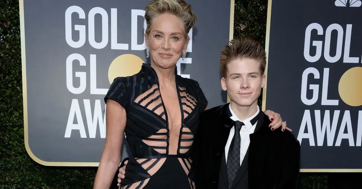 Sharon Stone e il figlio partecipano all'evento