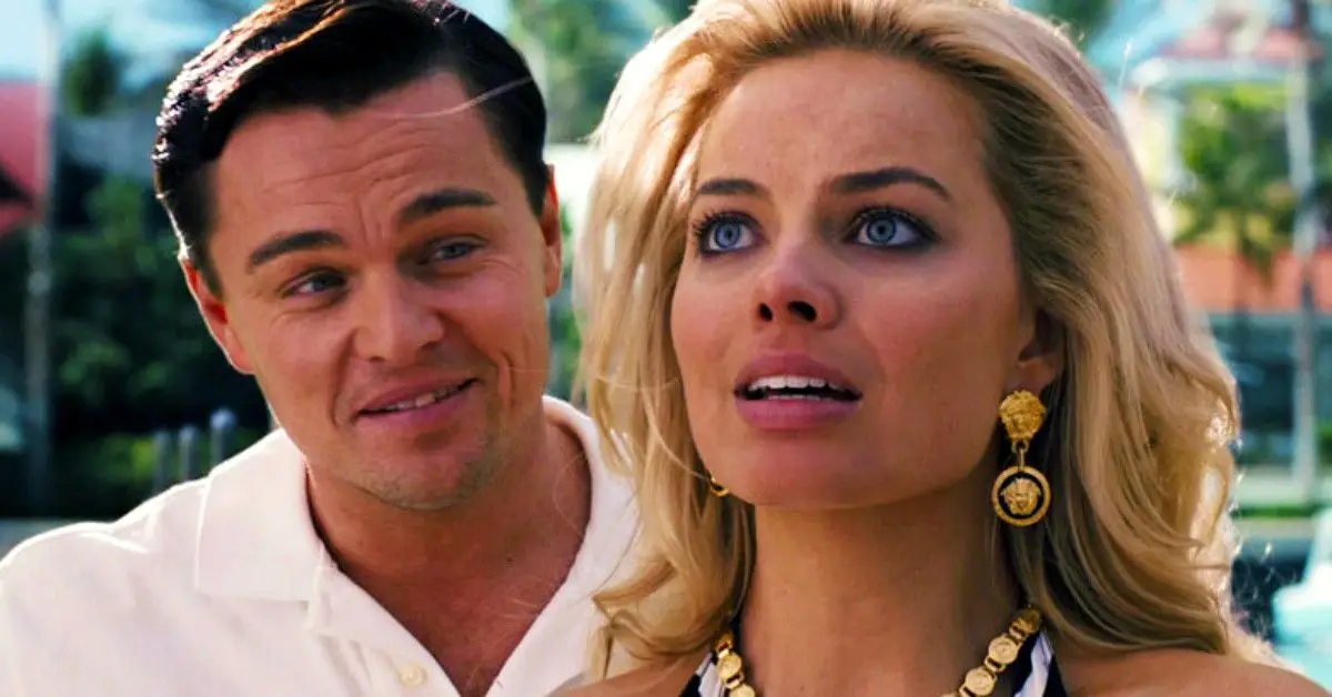 Margot Robbie e Leonardo DiCaprio in Il lupo di Wall Street
