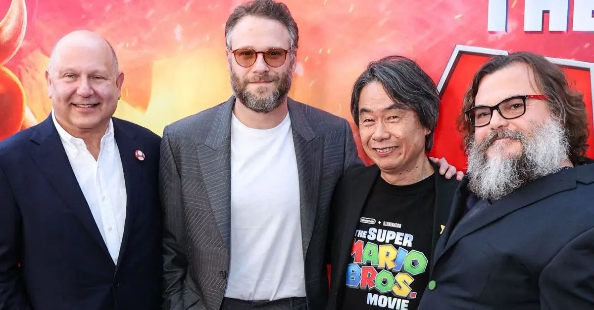 クリス・メレダンドリ、セス・ローゲン、宮本茂、ジャック・ブラックが『スーパーマリオブラザーズ ムービー』の特別上映会に出席