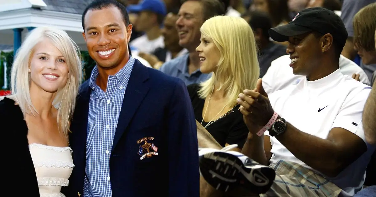 Tiger Woods y Elin Nordegren uno al lado del otro.