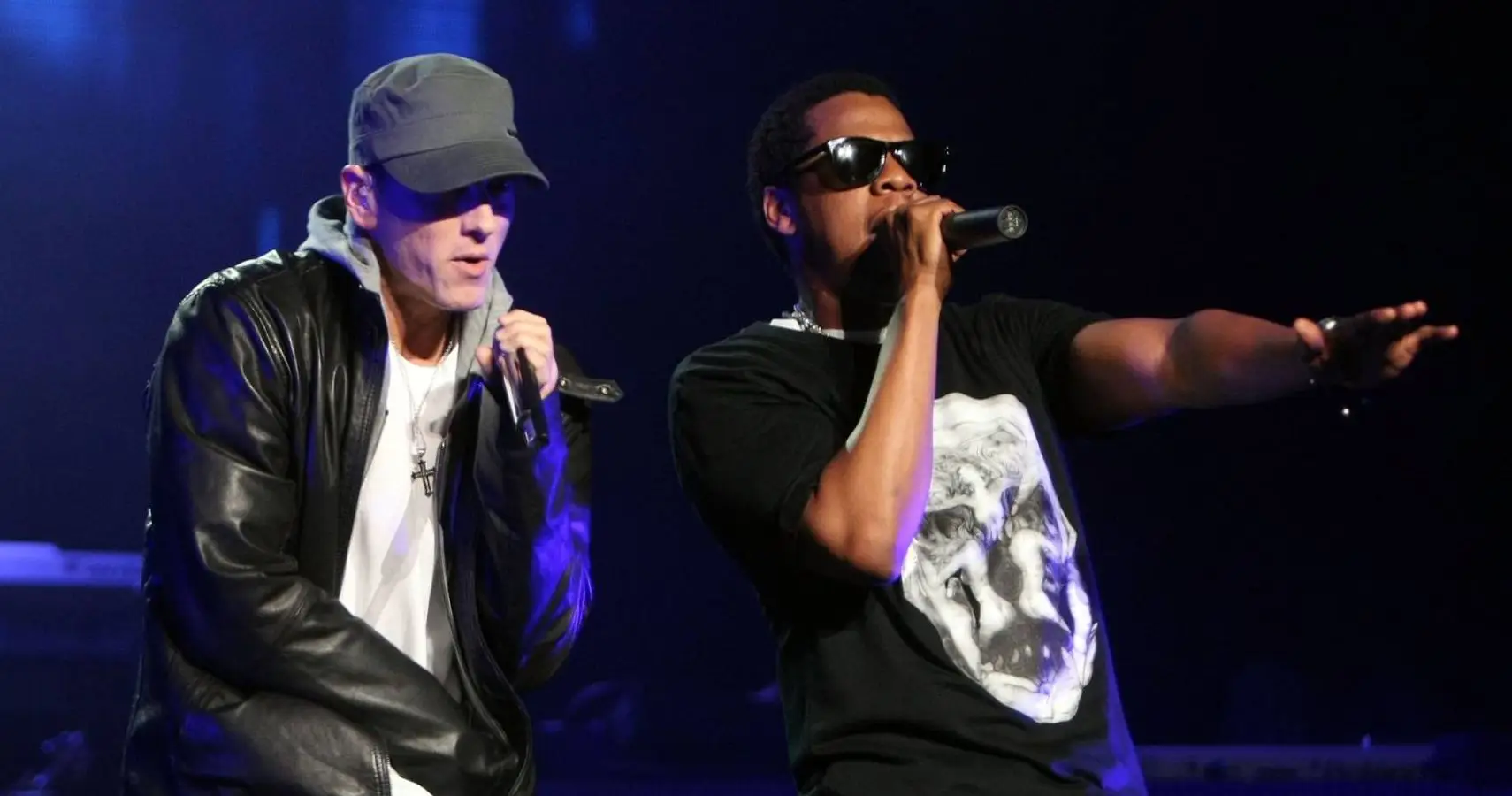 Jay-Z i Eminem actuant el 2010