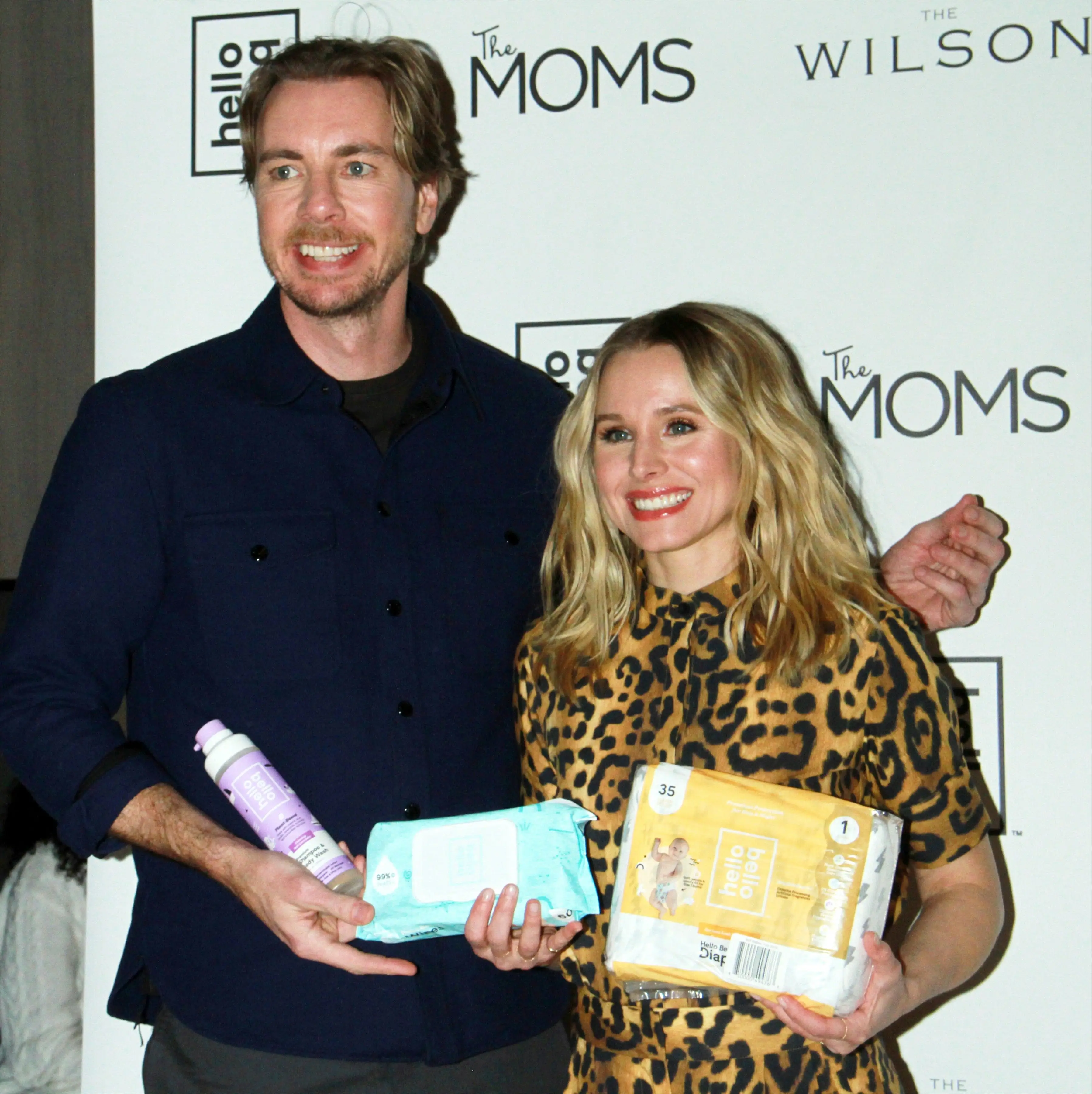 Kristen Bell i Dax Shepard na premierze marki Hello Bello