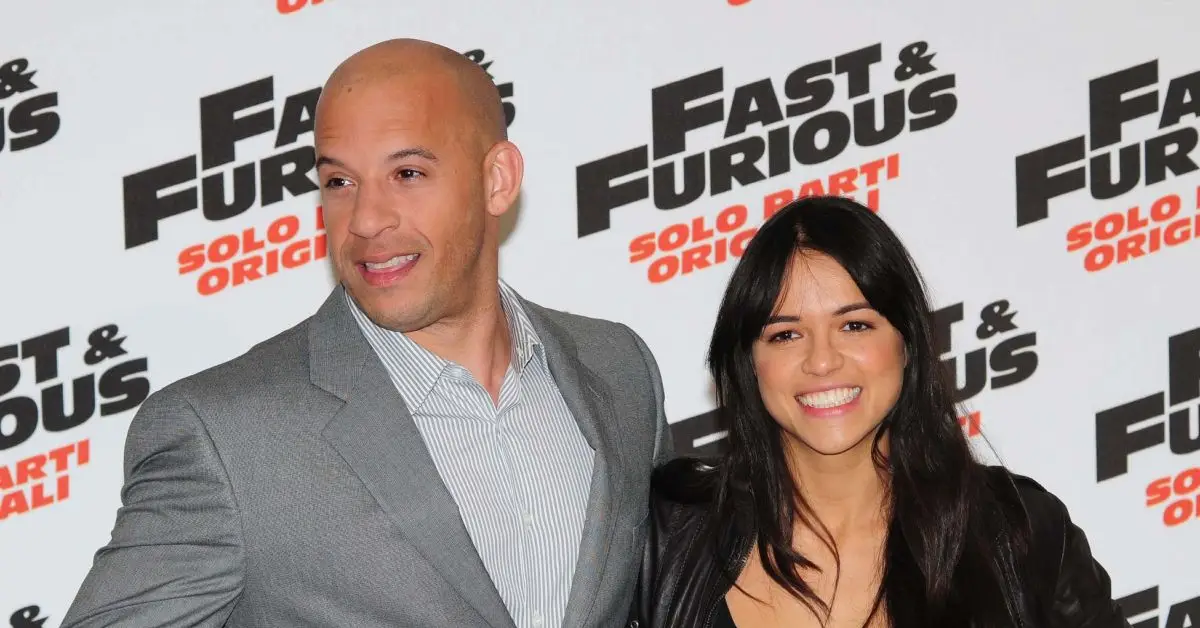 레드카펫에 선 빈 디젤과 미셸 로드리게스