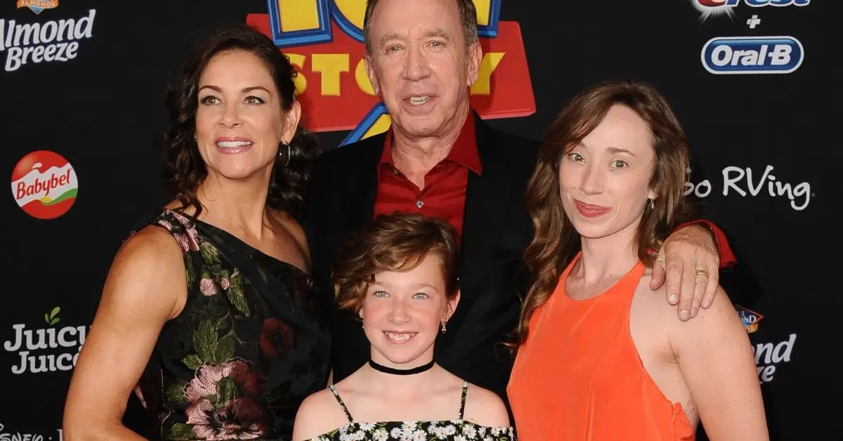 Tim Allen med sin familj på ett evenemang