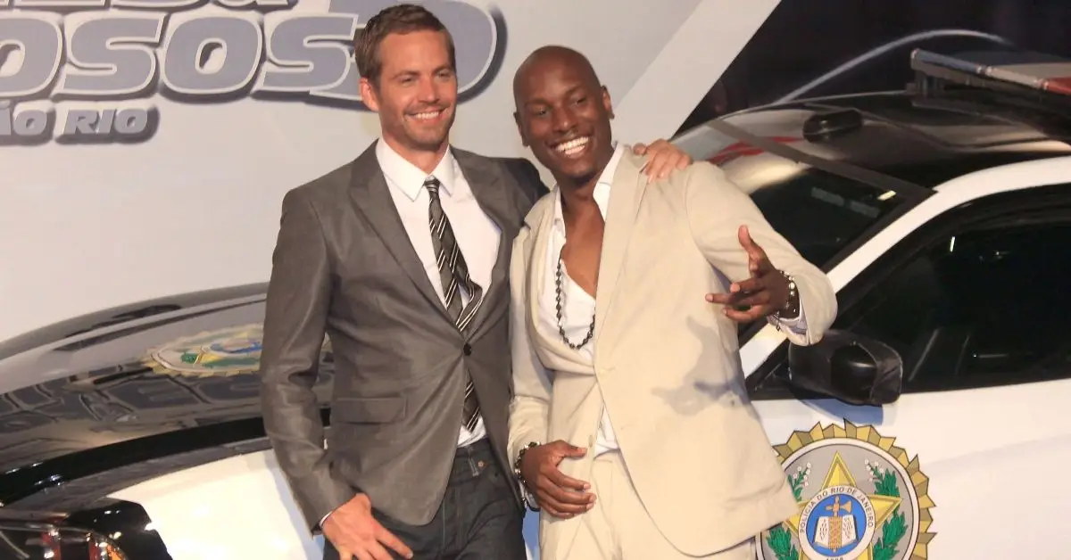 Paul Walker i Tyrese Gibson posant per a les fotos