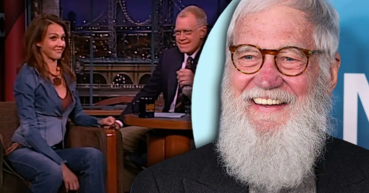 David Letterman chamou um membro do público durante a entrevista com Jessica Alba