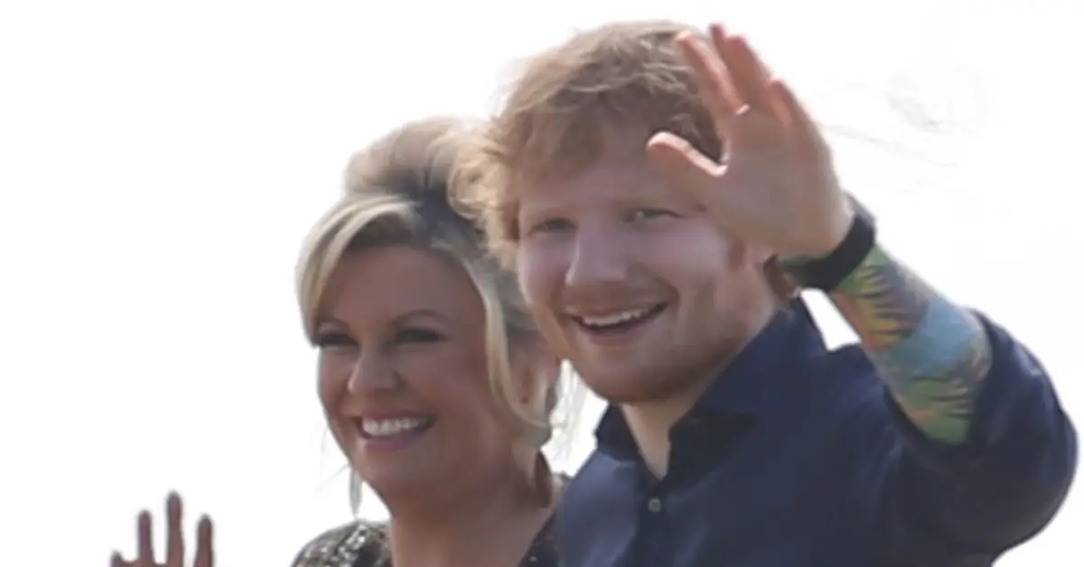 Ed Sheeran sur le tournage de