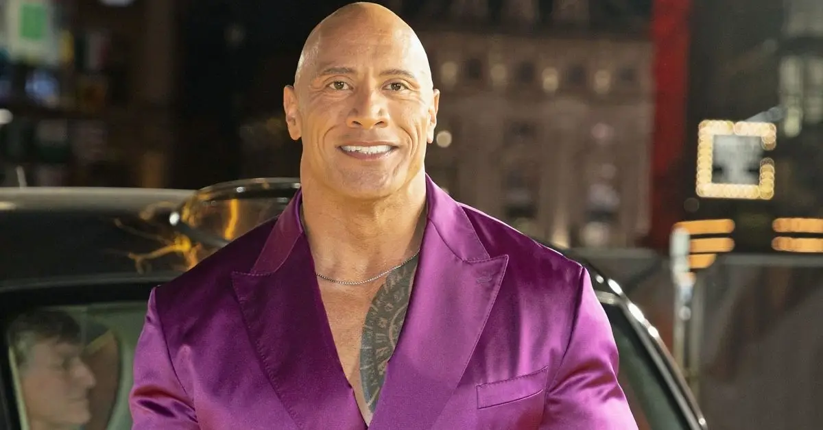 블랙 아담 런던 프리미어에서의 드웨인 존슨