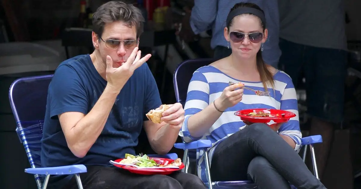 Jim Carrey i Jane Carrey durant el Dia del Treball