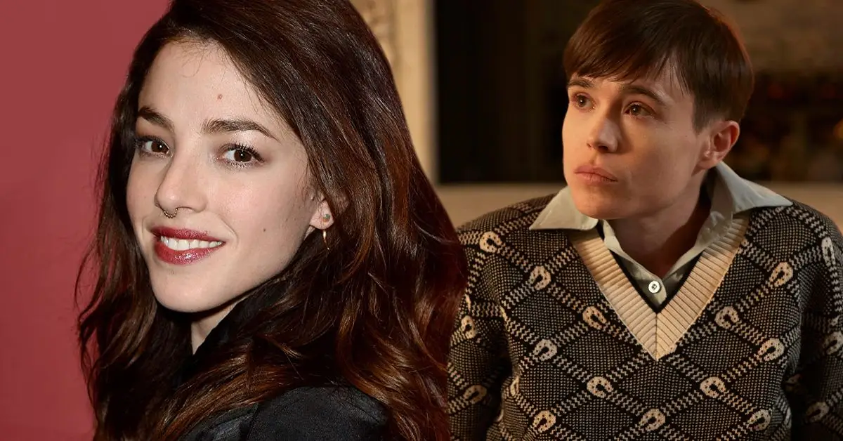 Josh Peck před nápisem obchodu