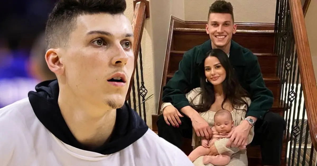 Katya Henry e Tyler Herro con i loro figli
