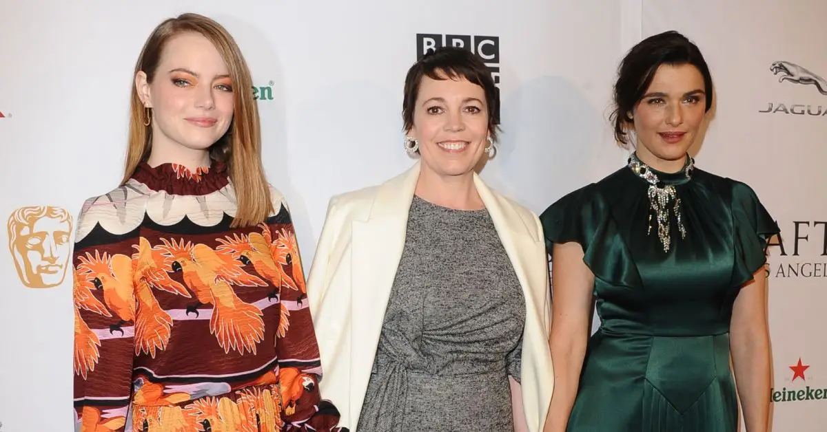 Emma Stone, Olivia Colman a Rachel Weisz na odovzdávaní cien BAFTA