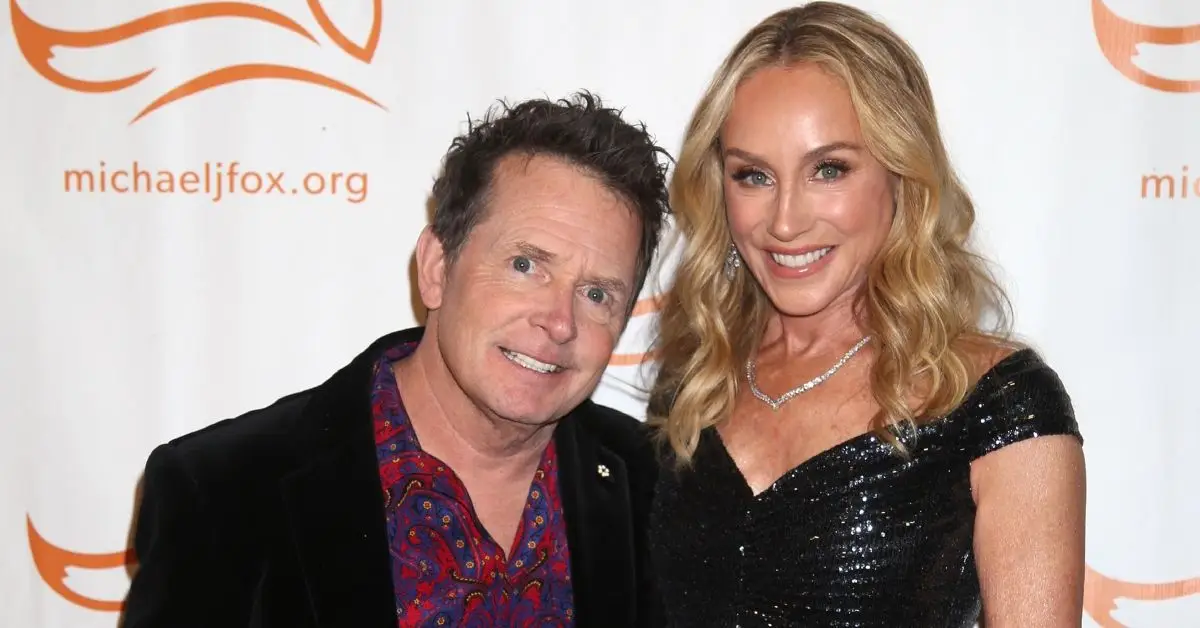 Michael J. Fox a Tracy Pollan pózujú na fotke